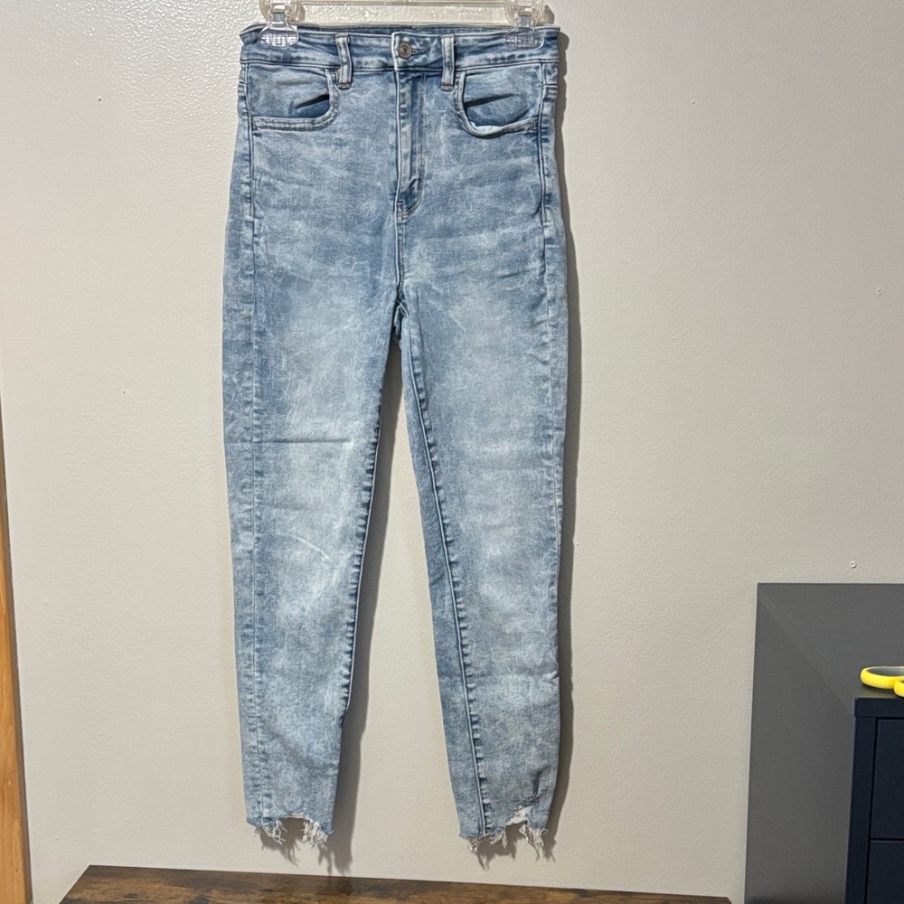 American Eagle Outfitters Distressed Blue Jeggings